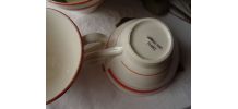 Lot de 5 tasses vintage en faïence SARGUERMINES