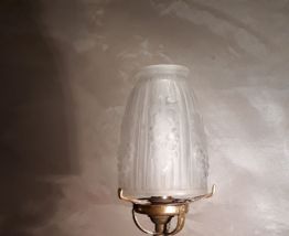 lampe laiton pied bronze verre moule et pr