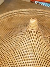 Grand chapeau en osier à accrocher