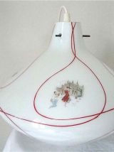 Suspension en opaline années 50
