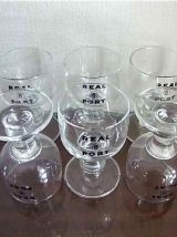 6 verres à porto en cristal