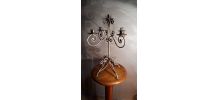 Chandelier 5 branches en fer 1970 46x25 