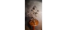Chandelier 5 branches en fer 1970 46x25 