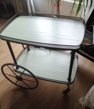 Desserte à roulettes annee 50 
