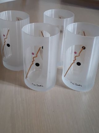4 verres de luxe  pierre cardin  rare  1975  o