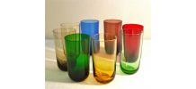 8 verres-gobelets colorés