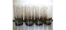 Set de 8 verres marron ombré vintage