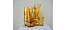 Service carafe et 15 verres vintage 