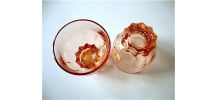 Suite de 10 petits verres roses
