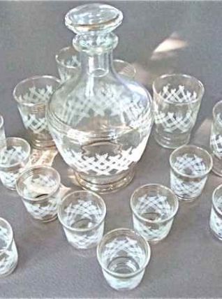 Carafe et verres à liqueur années 70