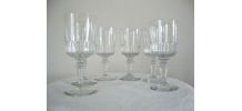 Set 6 petits verres cristal coloré
