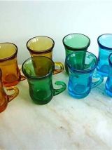 Set de 8 tasses à pousse café vintage