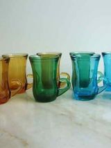 Set de 8 tasses à pousse café vintage