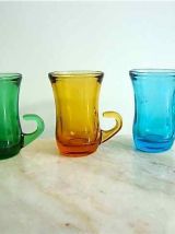 Set de 8 tasses à pousse café vintage