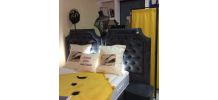 Lot de 2 têtes de lit capitonnées tissu polaire tout doux