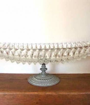 Coupe sur pied en cristal art nouveau 