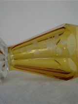 6 coupes à glace en cristal taillé et ciselé art déco