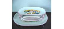 Assiettes et plat à poisson