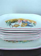 Assiettes et plat à poisson