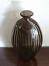 Vase soliflore en verre soufflé, style art déco