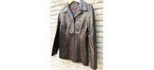 veste femme  en véritable cuir  marron 
