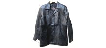 veste femme  en veritable cuir noir  