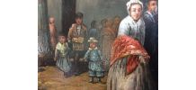 Ancienne huile sur panneau signee J. GLENN (19eme)