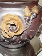 Ancien vase ou cache pot en grès normand