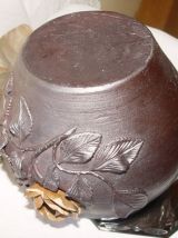 Ancien vase ou cache pot en grès normand