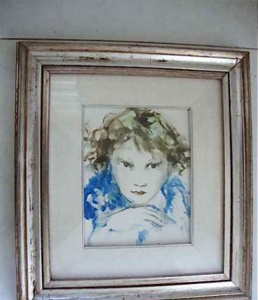 Tableau - Portrait d’enfant. Huile sur toile 