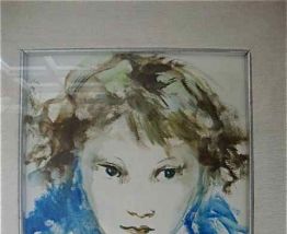 Tableau - Portrait d’enfant. Huile sur toile 
