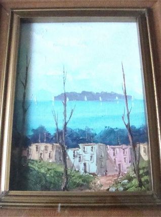 Tableau bord de mer années 50