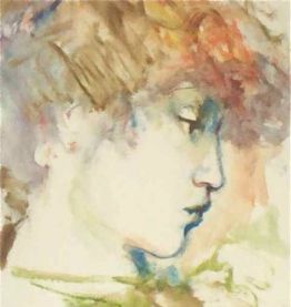 Tableau - Portrait de jeune femme. Huile sur toile 