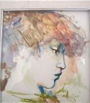 Tableau - Portrait de jeune femme. Huile sur toile 