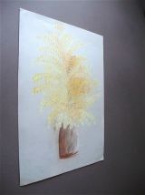 Tableau bouquet de mimosas