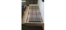 Cadre lit avec rangement, blanc, 90x200 cm grands tiroirs