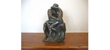 "Le Baiser", reproduction en bronze de l'œuvre de Rodin 