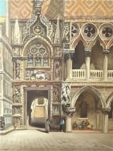 Tableau Palais des Doges, détail, Venise. Huile sur toile.
