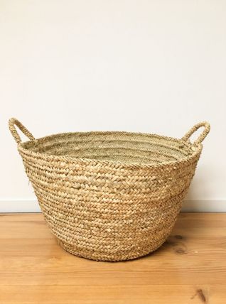 Grand panier rangement tressé