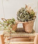 Panier double en feuilles de palmier