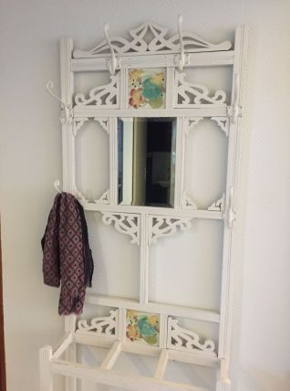 porte-manteaux vestiaire mural vintage