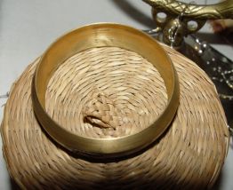 Bracelet ethnique en laiton et nacre