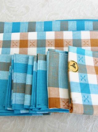 Nappe et serviettes années 70 
