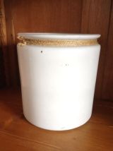 Cache pot en verre blanc 