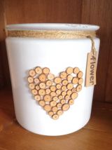 Cache pot en verre blanc 