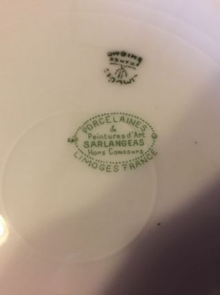 liseré bleu de limoges divers plats
