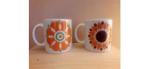 2 Tasses  Mug renault  ceramique 1970
