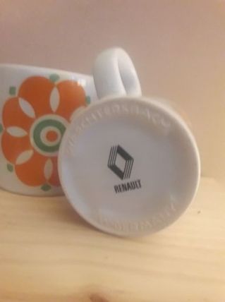2 Tasses  Mug renault  ceramique 1970