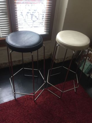 Paire Tabourets Design Espagne 1980s
