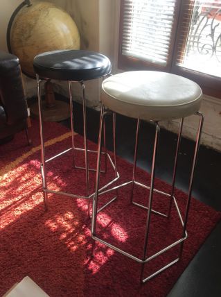 Paire Tabourets Design Espagne 1980s